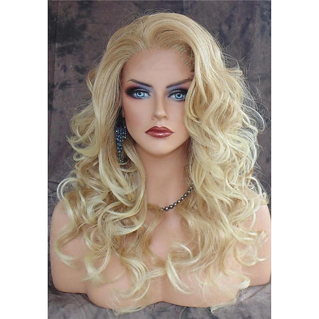 Blonde Pruiken Voor Vrouwen Niet Kant Synthetische Pruik Body Wave Pruik Synthetisch Haar