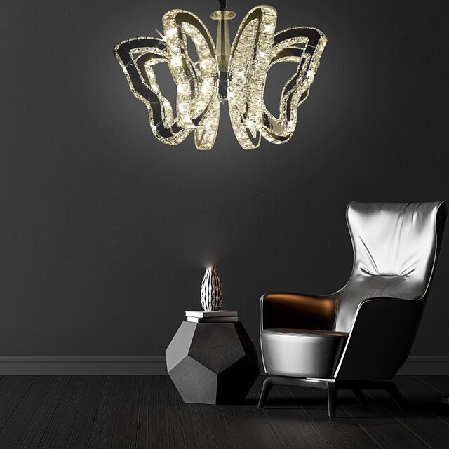  3-Light 76cm(29.9inch) LED Pendant Light Metal Electroplated Retro Butterfly Design 110-120V 220-240V