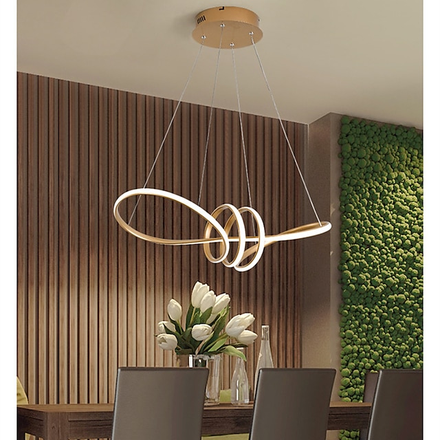  taklampa led designlampa lyxig matbordslampa endast dimbar med fjärrkontroll