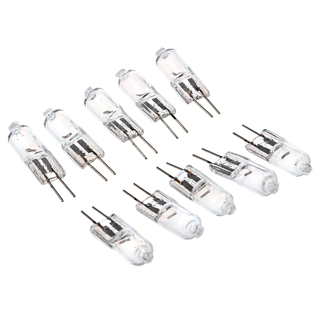 10pcs 20W Halogen Bi-pin Light Bulb 20pcs 240lm G4 Warm White 12V for ...