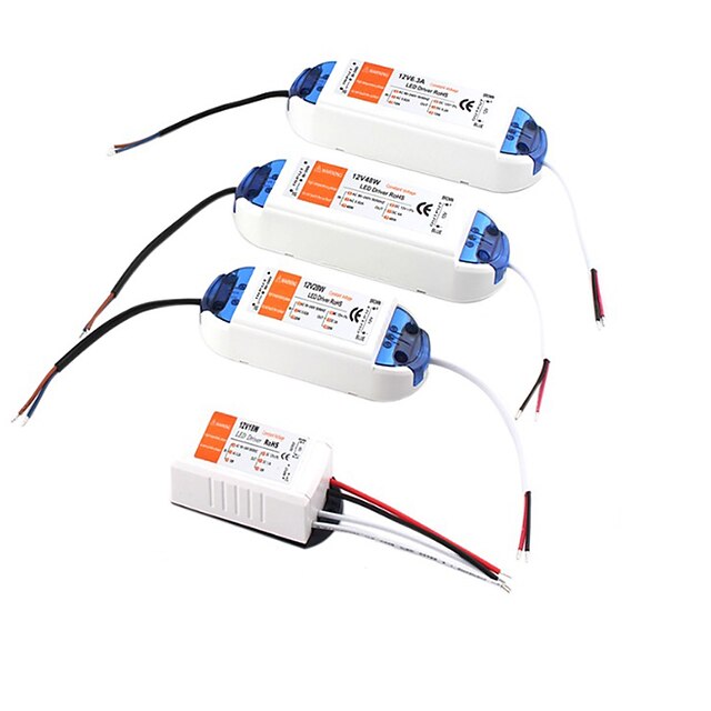  Transformateurs d'éclairage 18W 28W 48W 72W Pilote LED de haute qualité pour bande LED Adaptateur d'alimentation 12V