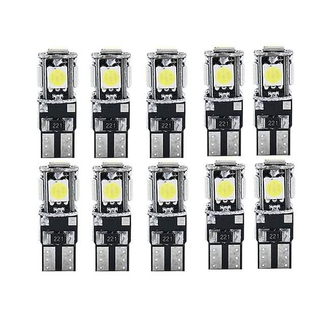 For License Plate Lights 2pcs ice blue 360° 5-SMD T10 5w 168 194  2825 LED Bulbs 