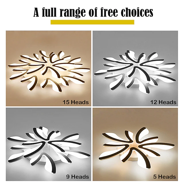 LED Dimmable Ceiling Light Modern Dandelion Nordic Style Acrylic ...