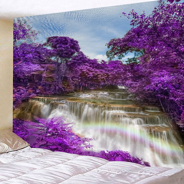 Home & Garden Home Decor | Beautiful And Spectacular Waterfall Scenery Pattern Tapestry Wall Hanging Tapestry Wall Carpet Wall A