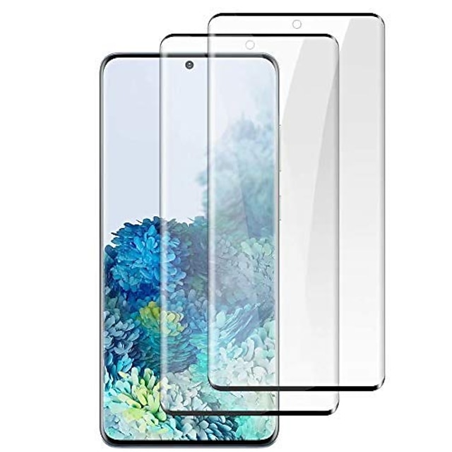  2 pcs Screen Protector For Samsung Galaxy S24 Ultra Plus S23 S22 S21 S20 Plus Ultra S10 Note 20 Ultra 10 Plus S9 Tempered Glass 9H Hardness Anti-Fingerprint High Definition Scratch Proof 3D Curved