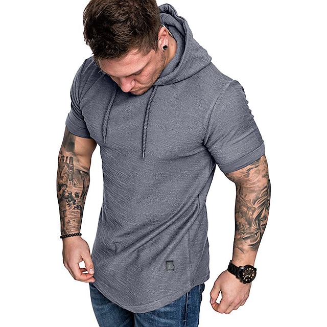 Mens Clothing Mens Hoodies & Sweatshirts | Mens Pullover Hoodie Sweatshirt Solid Color Causal Daily Holiday Solid Basic Hoodies 