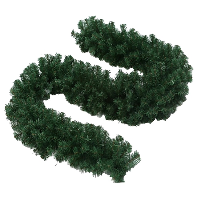 Home & Garden Home Decor | 2.7M LED Christmas Rattan Garland Decorative Green Christmas Garland Artificial Xmas Tree Rattan Bann