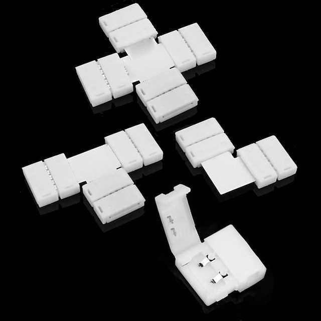  5 pachete conectori cu bandă de lumină cu 2 pini, 8mm, 10mm, 10mm, 10mm, 10mm, 10mm, 10mm, 10mm, 10mm