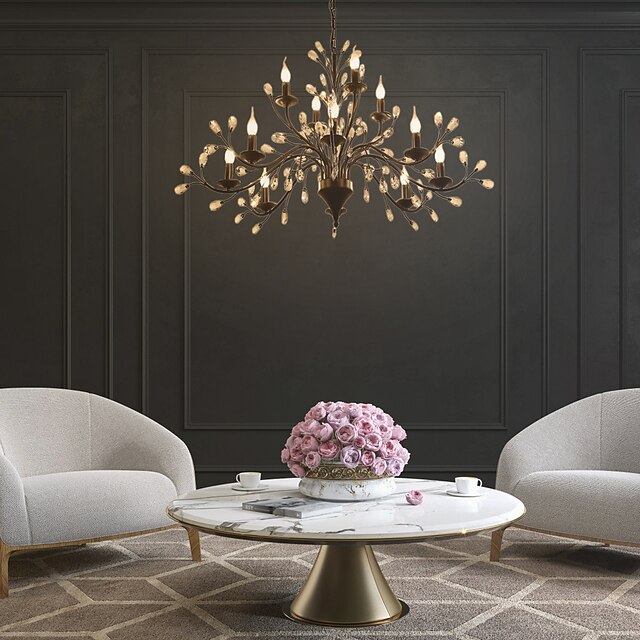 5-Light 62 cm Candle Style Chandelier Metal Painted Finishes Traditional / Classic 110-120V 220-240V
