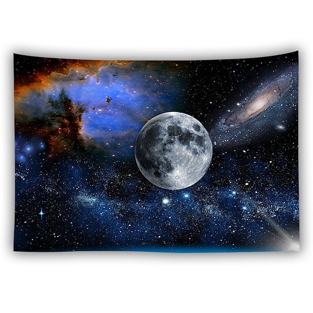 Home & Garden Home Decor | black tapestry wall hanging moon stars tapestry starry sky tapestries for bedroom living room decorat