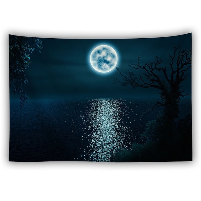 Home & Garden Home Decor | black tapestry wall hanging moon stars tapestry starry sky tapestries for bedroom living room decorat