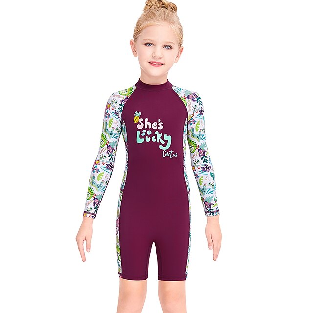 Sports & Outdoors Surfing, Diving & Snorkeling | Dive&Sail Girls Rash Guard Dive Skin Suit UV Sun Protection UPF50+ Breathable L