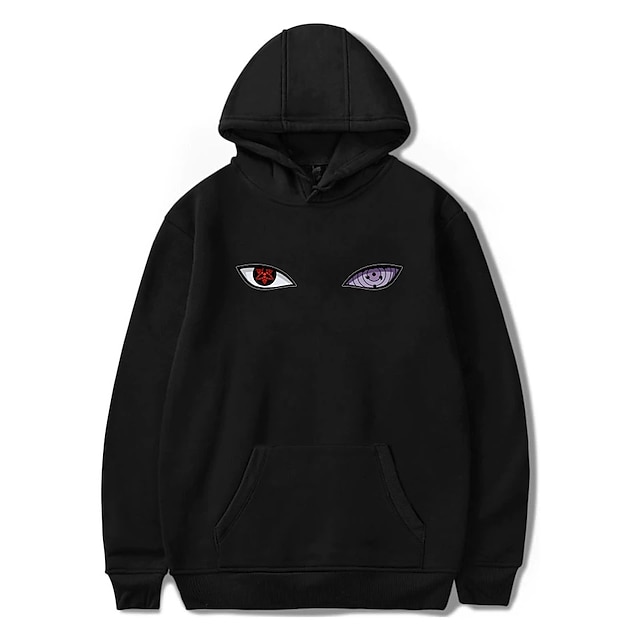 Mens Clothing Mens Hoodies & Sweatshirts | 2018 harajuku anime hoodies naruto uchiha uzumaki hatake eyes printing pullover sweat