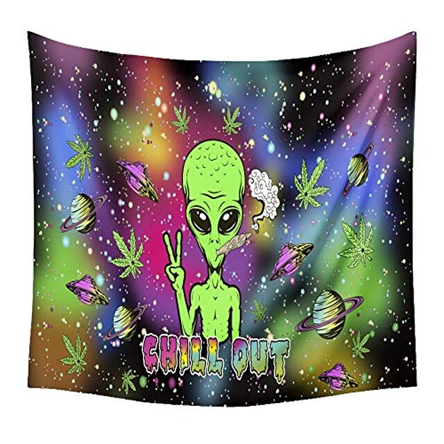 Home & Garden Home Decor | trippy tapestry wall hanging alien et psychedelic tapestry hippie for bedroom living room decor wall 