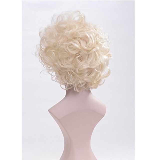 Beauty & Hair Wigs & Hair Pieces | Cosplay Costume Wig Wavy Middle Part Wig One Color Synthetic Hair Womens Blonde - RD42431