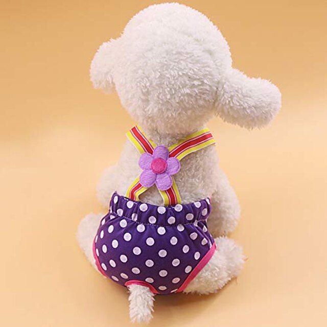  pet dot fiziológiai nadrág virág fehérneművel a kutya maci bichon lila 6 születésnapjára