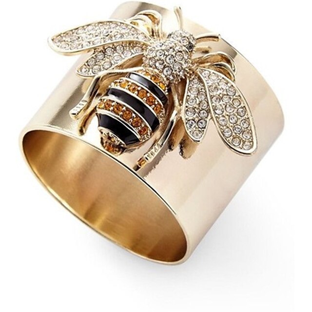  Women Ring AAA Cubic Zirconia Silver Gold Golden 2 14K Gold Plated Bird Heart Bee Stylish 1pc 5 6 7 8 9 / Women's / Party / Wedding / Gift / Daily