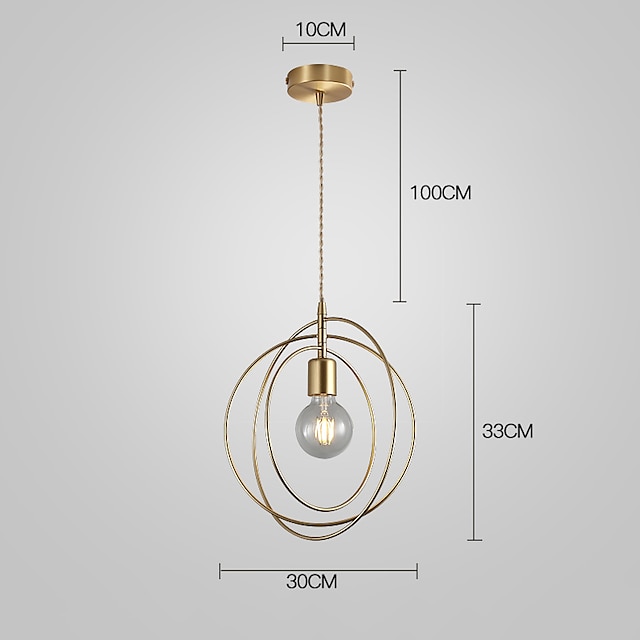  28 cm globo design forme geometriche lampada a sospensione metallo stile moderno globo in metallo finiture verniciate moderno stile nordico decorazioni natalizie 110-240 v