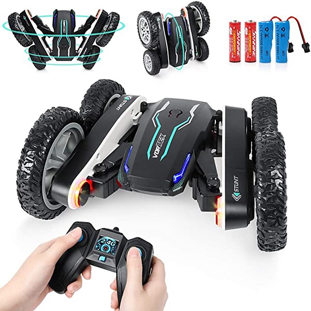  Toy Car Remote Control Car Rechargeable Remote Control / RC Double Sided Rotating Buggy (Off-road) Monster Truck Titanfoot Stunt Car 2.4G For Kid's Adults' Gift