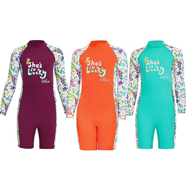 Sports & Outdoors Surfing, Diving & Snorkeling | Dive&Sail Girls Rash Guard Dive Skin Suit UV Sun Protection UPF50+ Breathable L