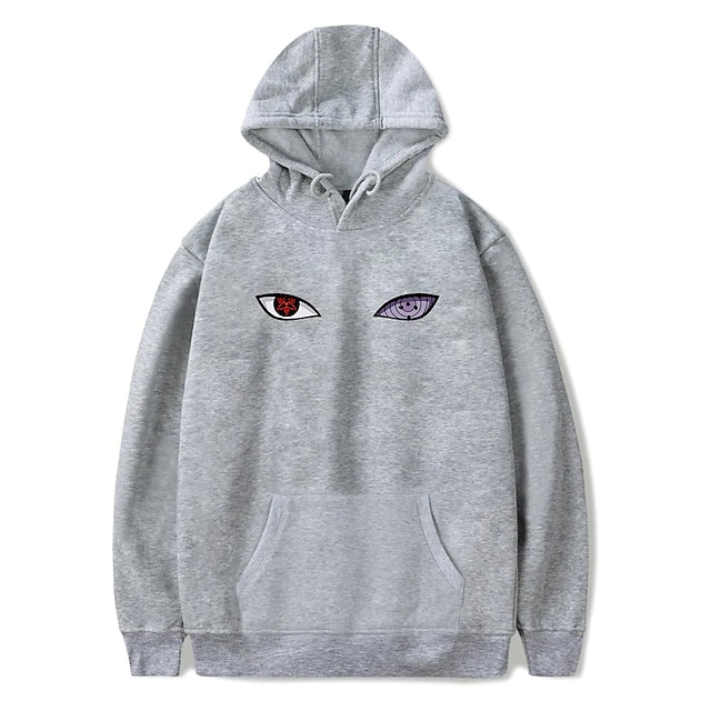 Mens Clothing Mens Hoodies & Sweatshirts | 2018 harajuku anime hoodies naruto uchiha uzumaki hatake eyes printing pullover sweat