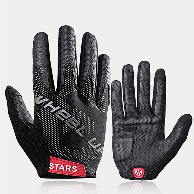  Bike Gloves / Cycling Gloves Touch Gloves Anti-Slip Wearable Motor Bike Winter Sports Full Finger Gloves Sports Gloves Black Red for Adults' Road Cycling Cycling / Bike