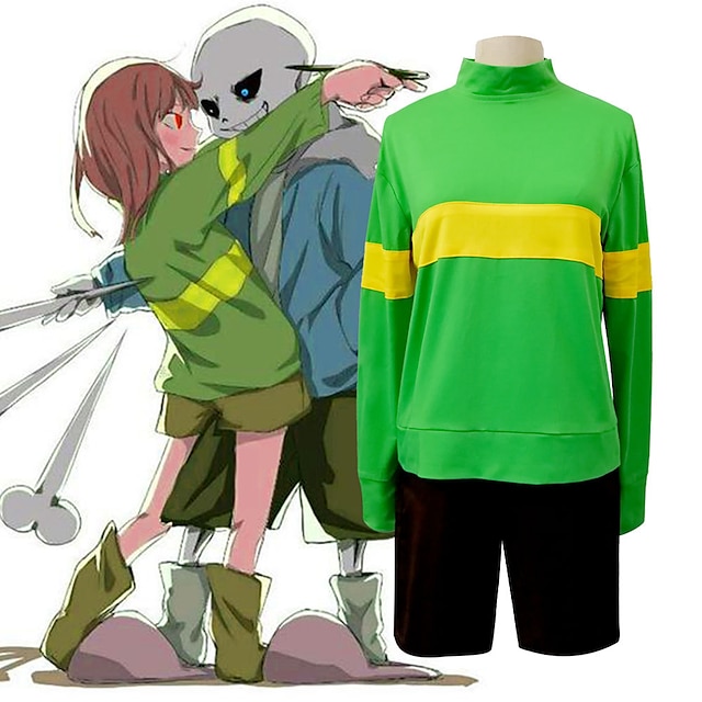 Inspired By Undertale Frisk Anime Cosplay Costumes Japanese Cosplay Suits Top Shorts For Men S Women S 855 21 28 59