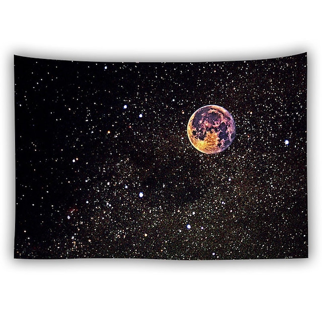 Home & Garden Home Decor | black tapestry wall hanging moon stars tapestry starry sky tapestries for bedroom living room decorat