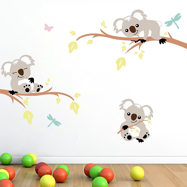 Home & Garden Home Decor | Three Branches Koala Removable Personalized Wall Stickers Living Room Bedroom Childrens Room Backgrou