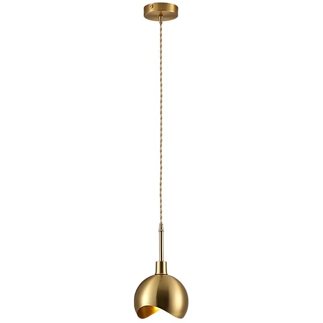 Lights & Lighting Pendant Lights | 15cm LED Pendant Light Modern Nordic Gold Globe Bowl Bedside Light Downlight Copper Dining Ro