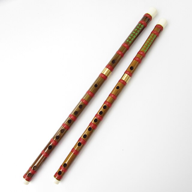  uma seção de metais dupla flauta de bambu amargo