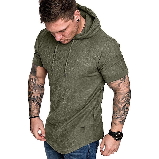 Mens Clothing Mens Hoodies & Sweatshirts | Mens Pullover Hoodie Sweatshirt Solid Color Causal Daily Holiday Solid Basic Hoodies 