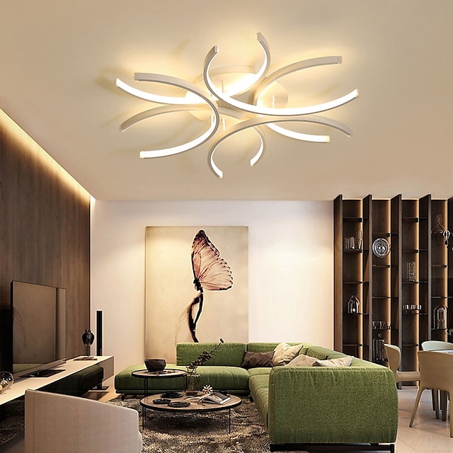 60cm LED Ceiling Light Modern Nordic Geometric Flower Shapes Stylish ...