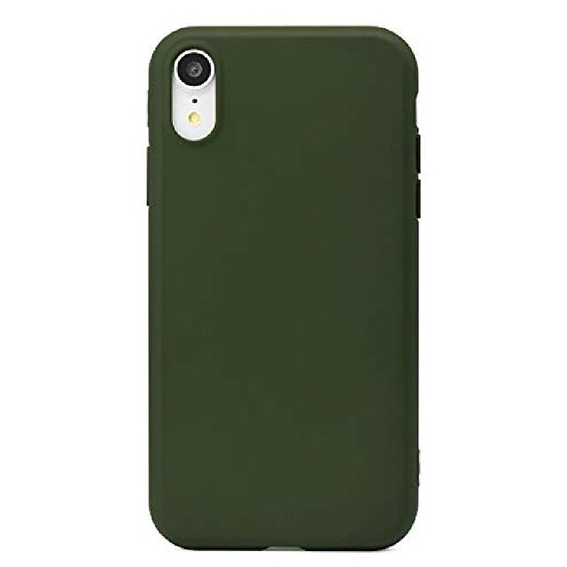 iphone xr case green slim fit full matte skin flexible tpu cover compatible iphone xr (green)
