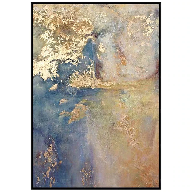 Large Size Oil Painting 100% Handmade Hand Painted Wall Art On Canvas Gold Purple Blue Cloud Abstract Modern Home Decoration Decor Rolled Canvas No Frame Unstretched 10