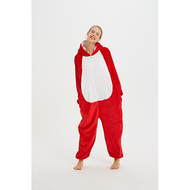 Toys & Hobbies Cosplay & Costumes | Kids Adults Kigurumi Pajamas Cartoon Onesie Pajamas Flannel Fabric Red Cosplay For Men and W