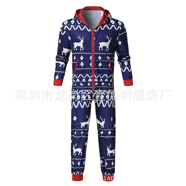 Toys & Hobbies Cosplay & Costumes | ladies pyjamas set christmas printed santa costume hooded onesies for women xmas jumpsuit re