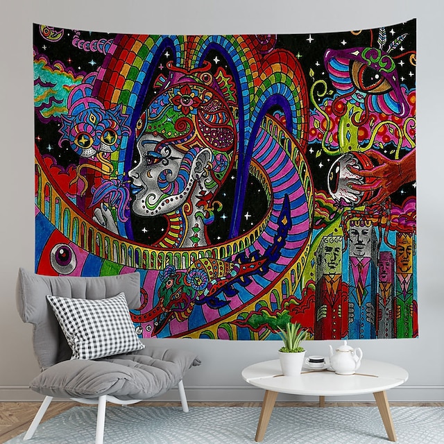 Home & Garden Home Decor | Psychedelic Abstract Wall Tapestry Art Decor Blanket Curtain Hanging Home Bedroom Living Room Decorat