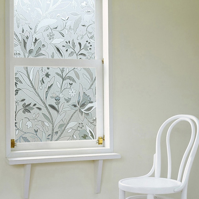 Window Film Stickers Decoration Floral PVC / Vinyl Matte Sticker