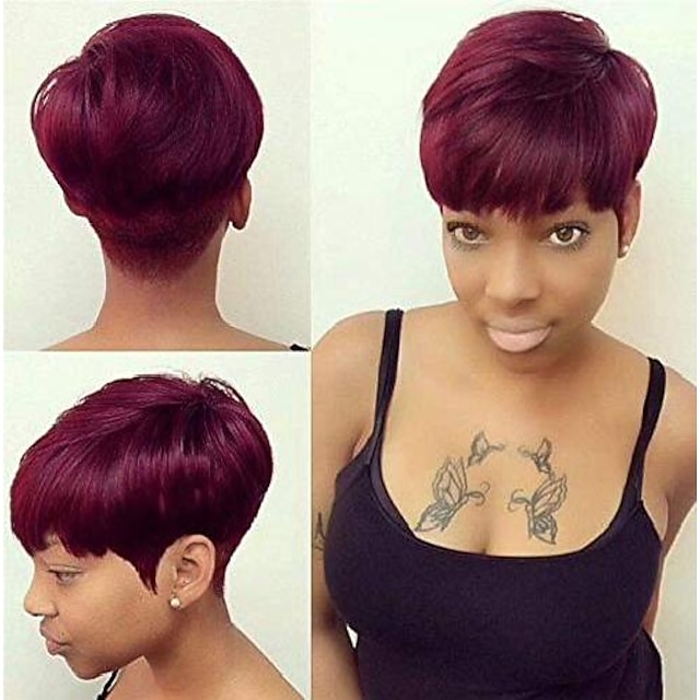 Beauty & Hair Wigs & Hair Pieces | Wine Wigs for Women Short Colored Hair Wigs for Women Short Synthetic Wigs for Black Women Sh