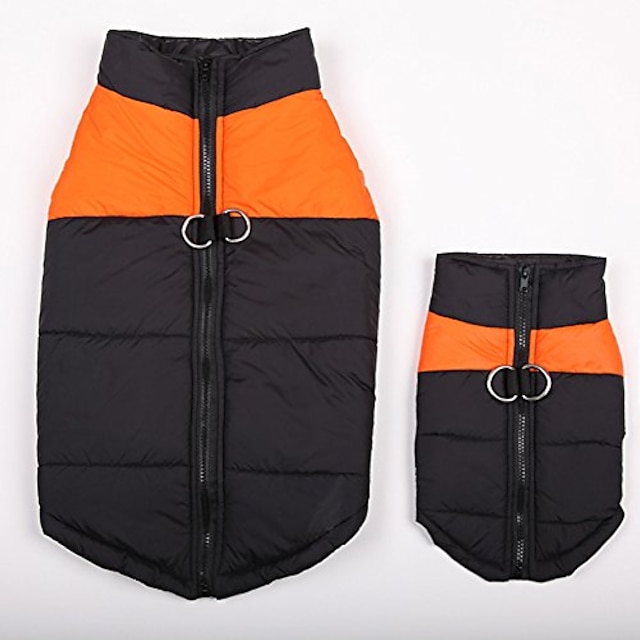  dog clothes for small dogs winter puppy pet dog clothes waterproof medium large dog coat jacket (l, orange)