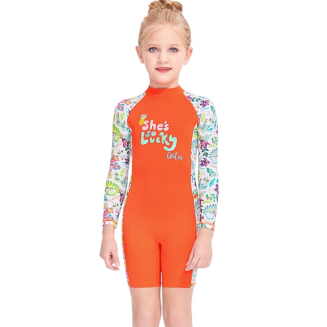 Sports & Outdoors Surfing, Diving & Snorkeling | Dive&Sail Girls Rash Guard Dive Skin Suit UV Sun Protection UPF50+ Breathable L