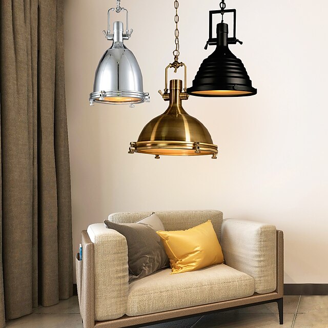  1-Light 36 cm Mini Style Pendant Light Metal Glass Mini Electroplated / Painted Finishes Artistic / Country 110-120V / 220-240V
