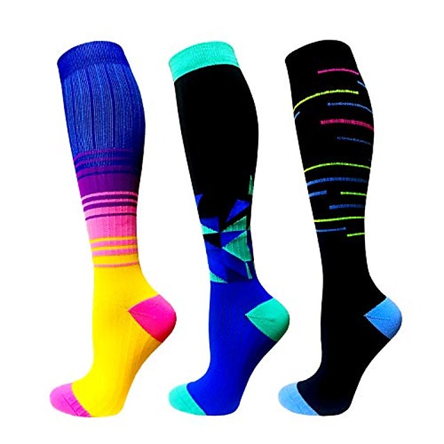 Best Medical for Running,Travel,Nurses,Flight Travel,20-30mmHg 3/7 Pairs Compression Socks For Women&Men