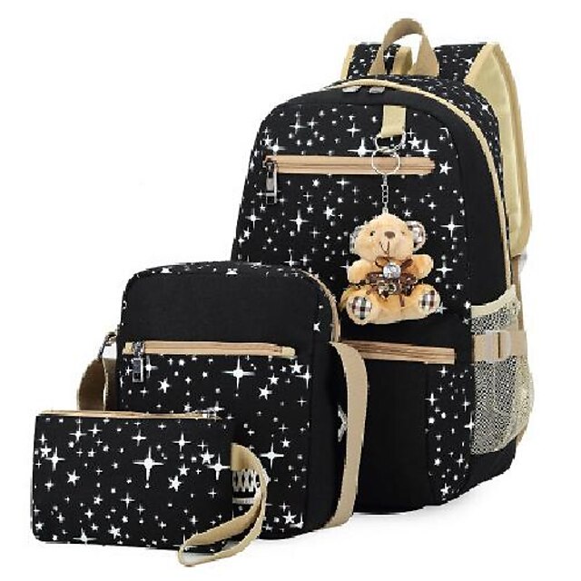  γυναικεία σχολική τσάντα 3τμχ για στοιχειώδη, σακίδιο πλάτης / τσάντα ώμου / τσάντα