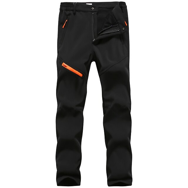 Men's Hiking Cargo Pants Fleece Lined Pants Softshell Pants Winter Outdoor Standard Fit Thermal Warm Waterproof Ripstop Windproof Pants / Trousers Bottoms Black Army Green Work Hunting Fishing S M L4