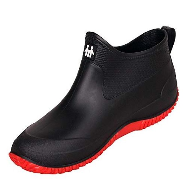 mens womens rain shoes waterproof garden shoes rubber ankle boots non ...