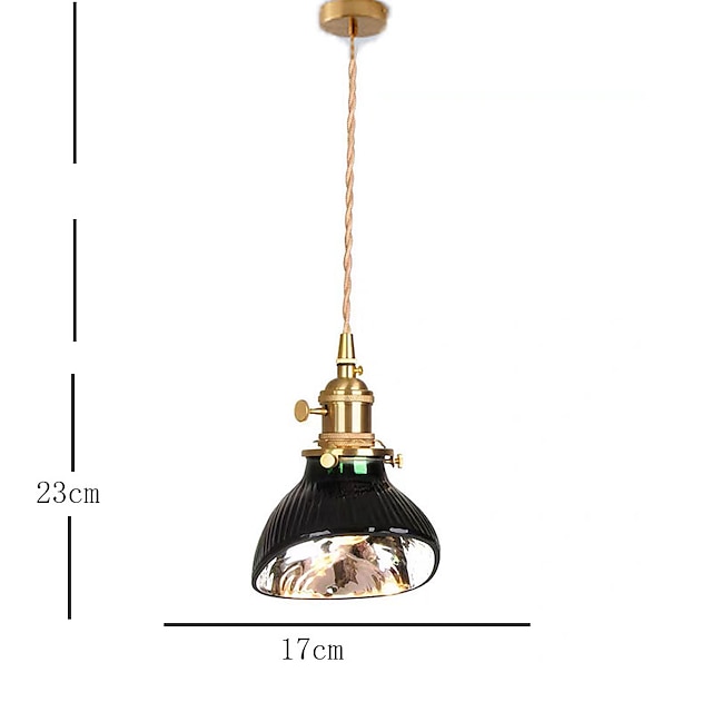 Lights & Lighting Pendant Lights | 17 cm Pendant Light Bedside Light Vintage Style Gold And Green Copper Brass Modern 110-120V 2