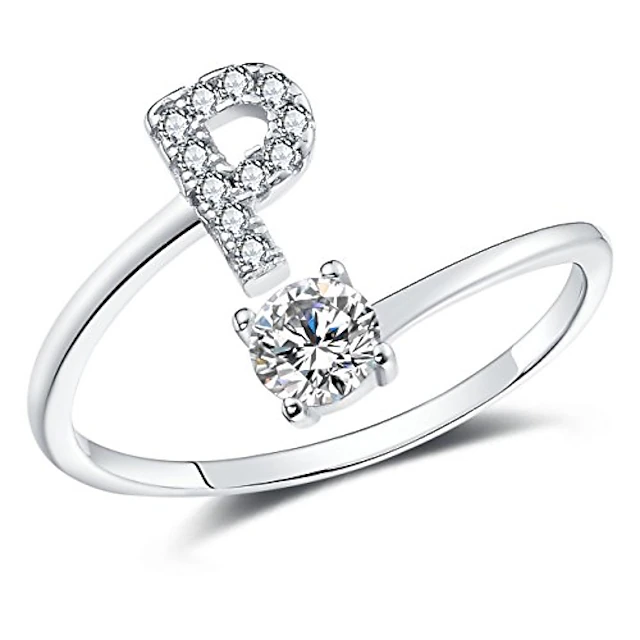 1PC Band Ring For Men's Women's Crystal White Alloy Classic 22