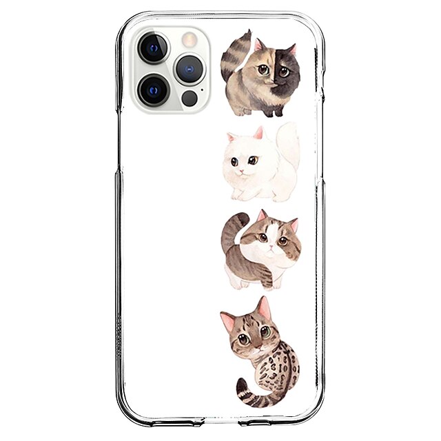  capa de telefone gato animal para apple iphone 13 12 pro max 11 se 2020 x xr xs max 8 7 capa protetora de design exclusivo e capa traseira à prova de choque tpu